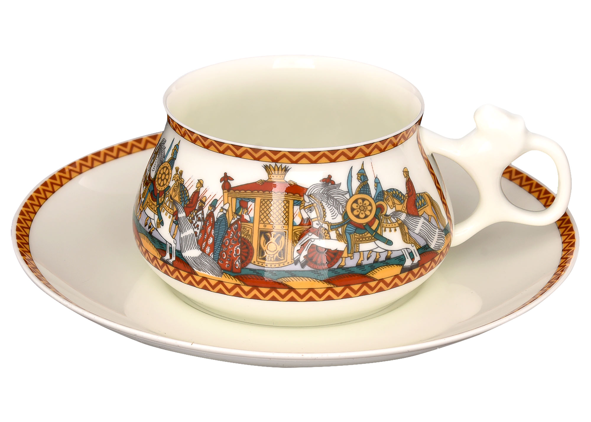 Buy Tsar Dadon's Army (from Tale of the Golden Cockerel) Bone China Cup and Saucer at GoldenCockerel.com