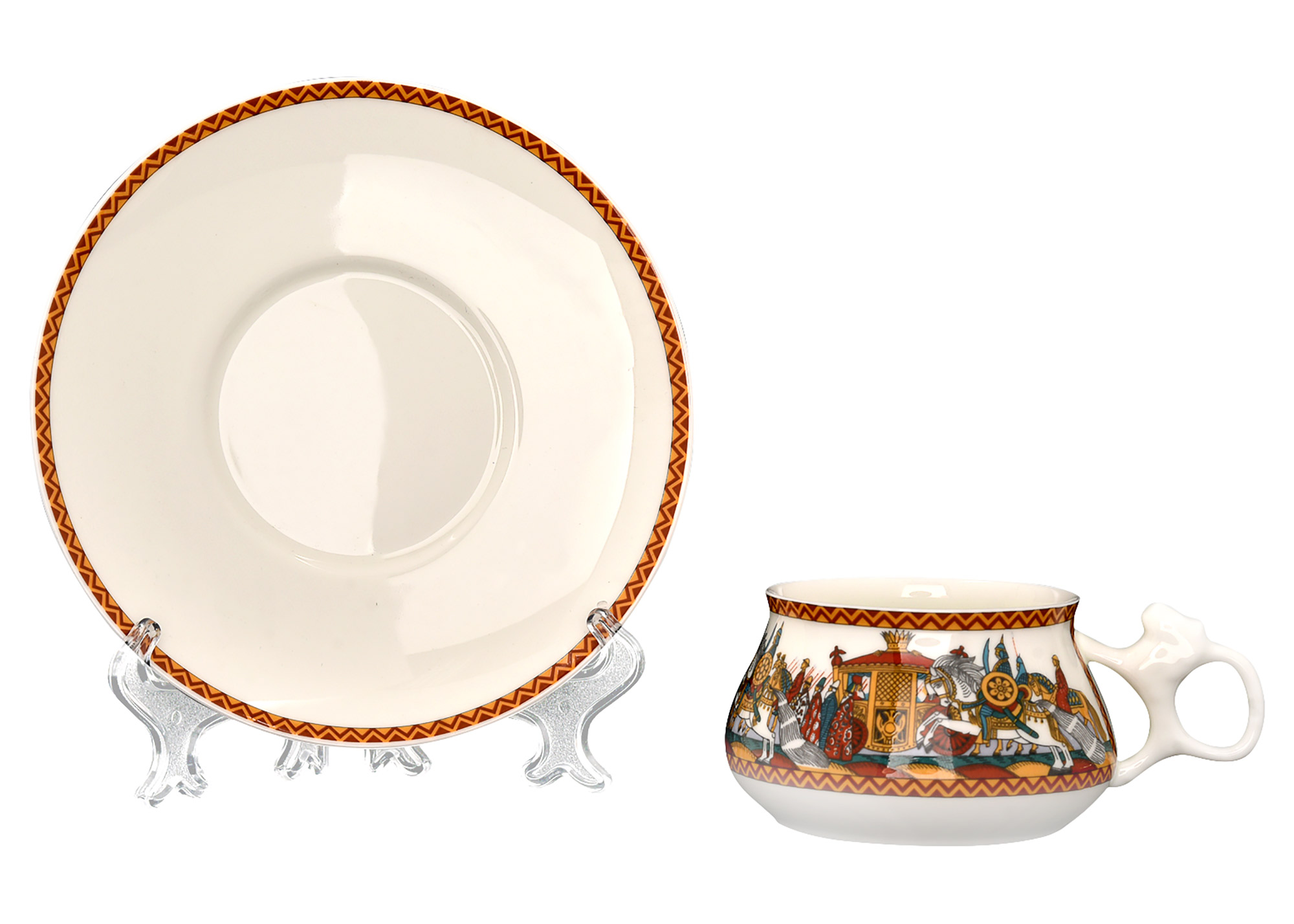 Buy Tsar Dadon's Army (from Tale of the Golden Cockerel) Bone China Cup and Saucer at GoldenCockerel.com