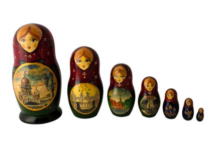 Buy Leningrad City Scapes Doll 7pc./8" at GoldenCockerel.com