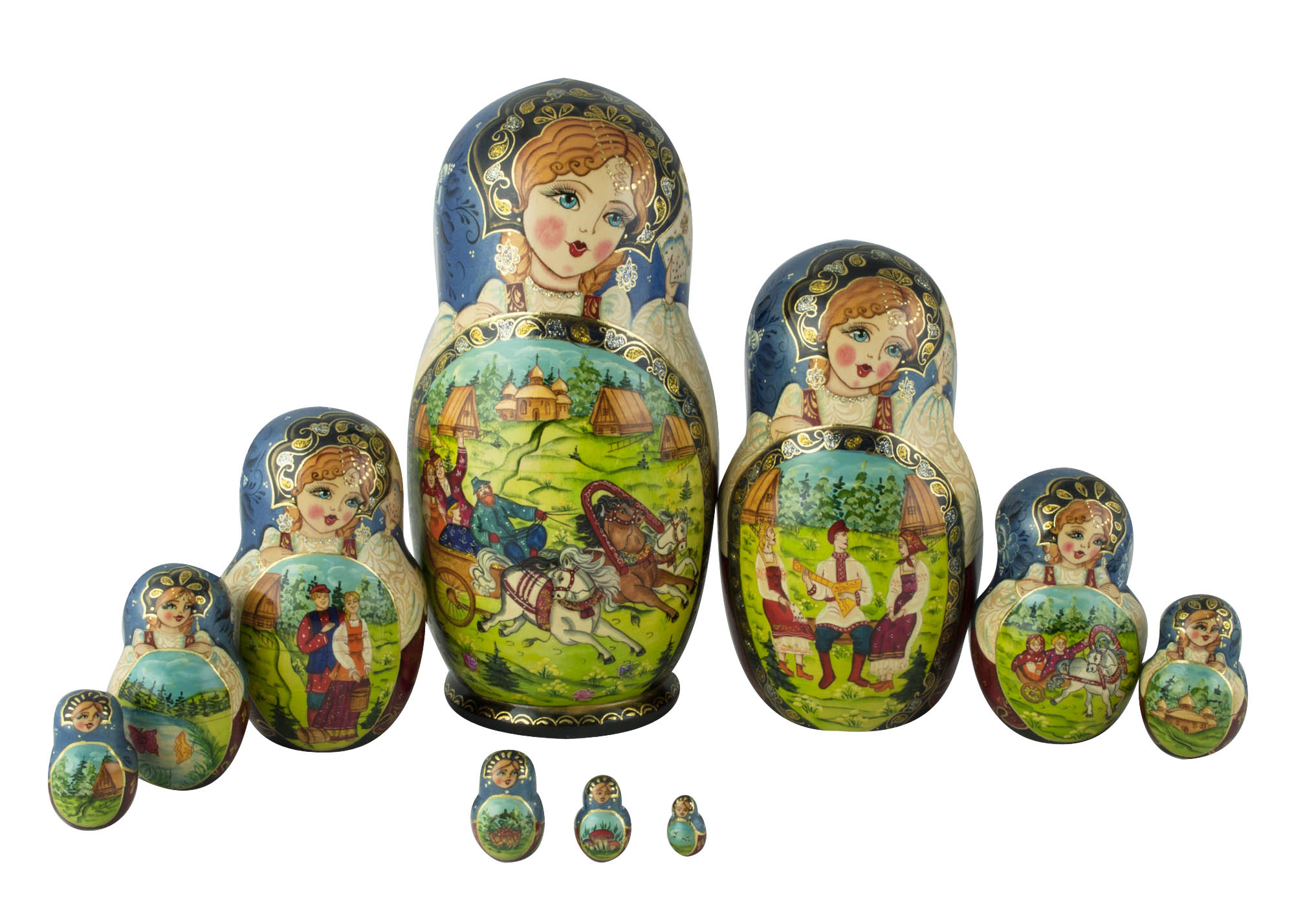 Buy Summer Troika Nesting Doll 10pc./10" at GoldenCockerel.com