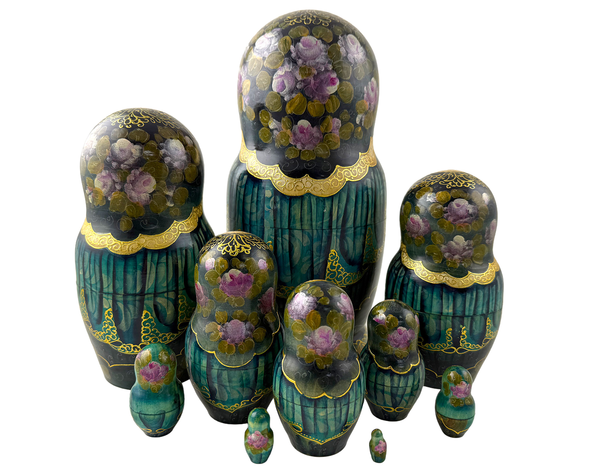 Buy Vintage Fairy Tale Medley Nesting Doll 10pc/10" at GoldenCockerel.com