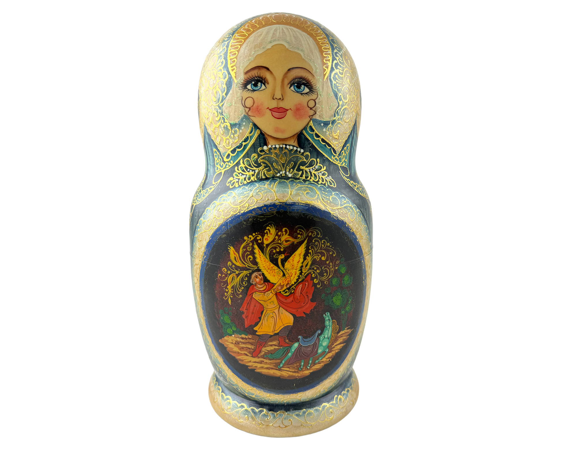 Buy Vintage Fairy Tale Medley Nesting Doll 10pc/10" at GoldenCockerel.com