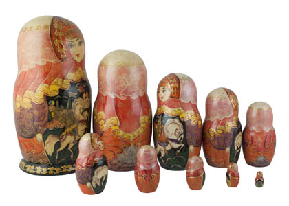 Buy Russian Knights Nesting Doll 10pc./11" at GoldenCockerel.com