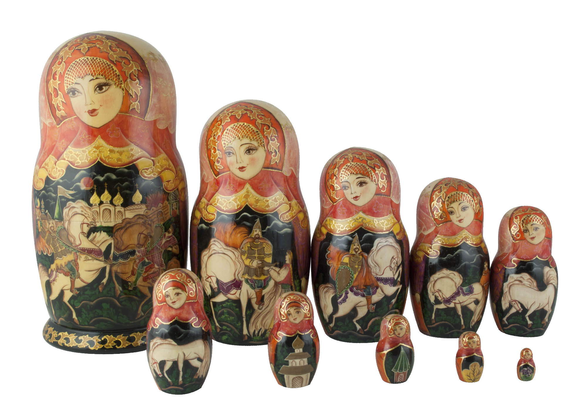 Buy Russian Knights Nesting Doll 10pc./11" at GoldenCockerel.com