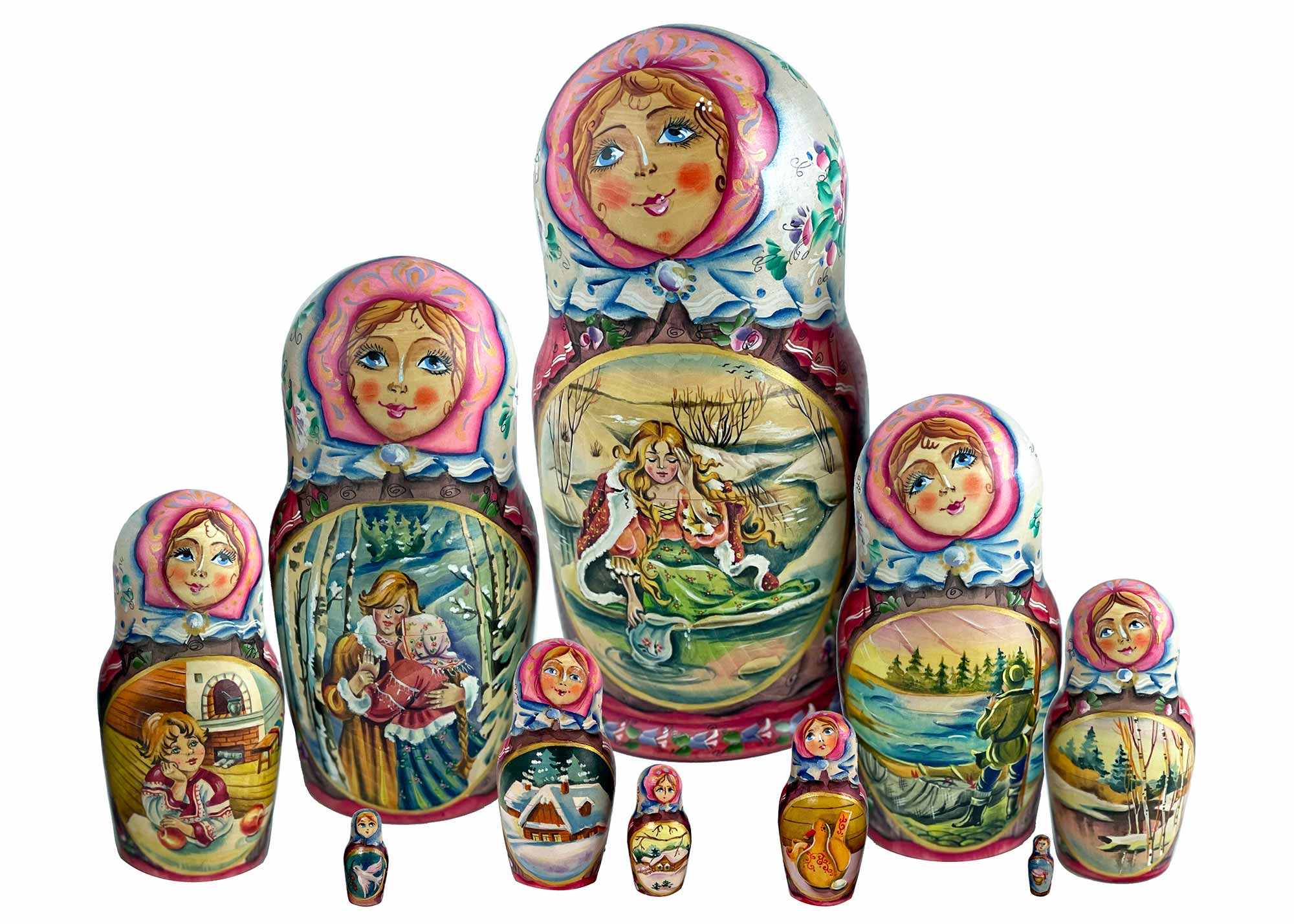 Buy Deluxe Folk Scene Doll 10pc. at GoldenCockerel.com