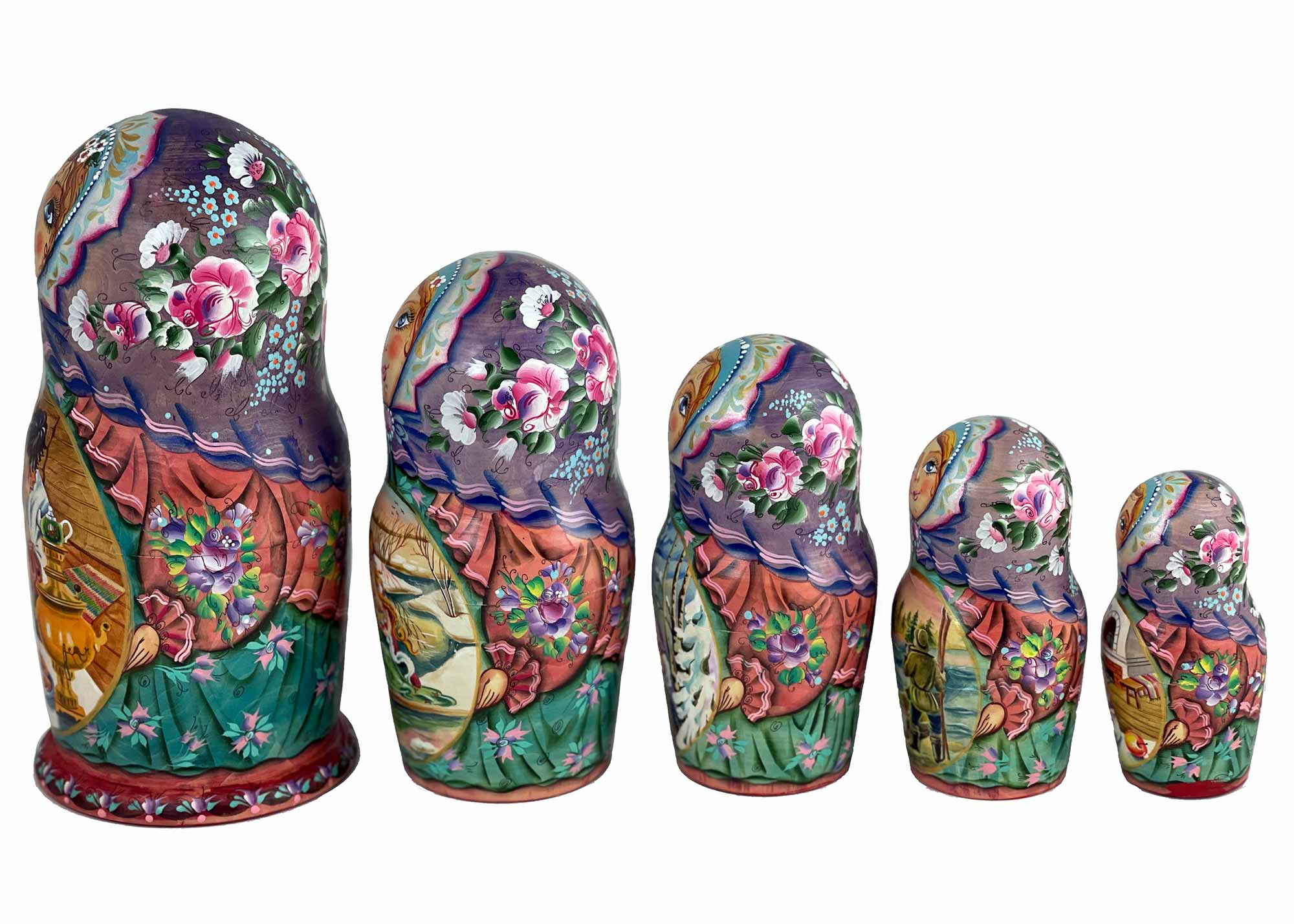 Buy Deluxe Folk Scene Matryoshka 10pc. at GoldenCockerel.com