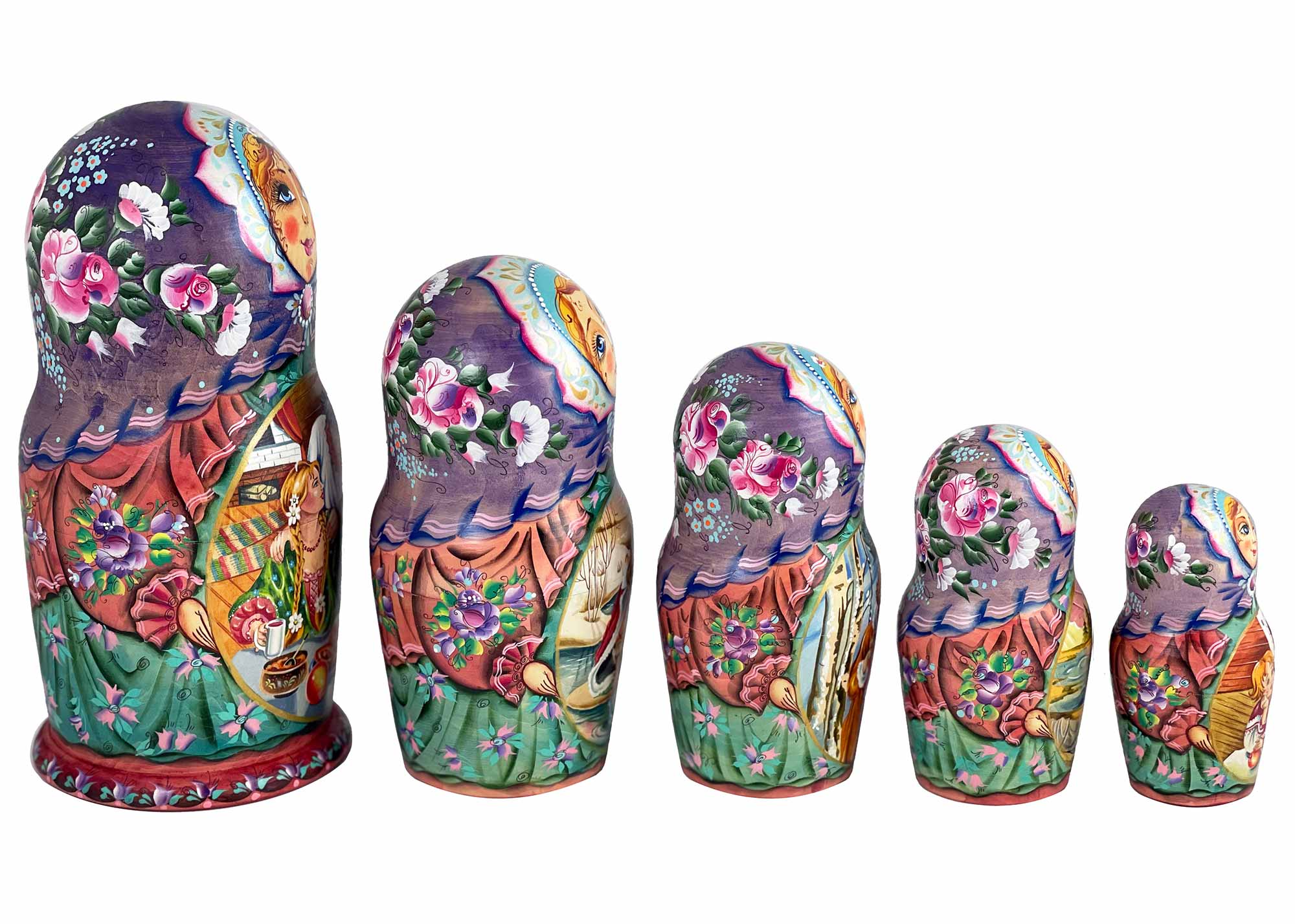 Buy Deluxe Folk Scene Matryoshka 10pc. at GoldenCockerel.com