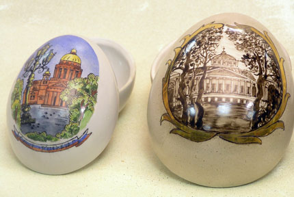 Buy Vintage Porcelain Egg Boxes - Set of 3 at GoldenCockerel.com