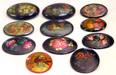 Buy Vintage Lacquer Pins - Set of 11 at GoldenCockerel.com