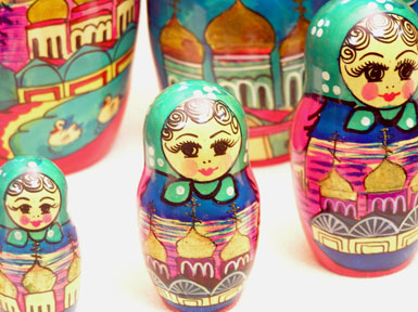 Buy Vintage Polkhovski Maidan Nesting Doll 10pc/12" at GoldenCockerel.com