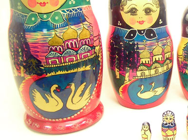 Buy Vintage Polkhovski Maidan Nesting Doll 10pc/12" at GoldenCockerel.com