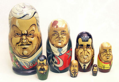 Buy Vintage Yeltsin Nesting Doll 7pc/8" at GoldenCockerel.com