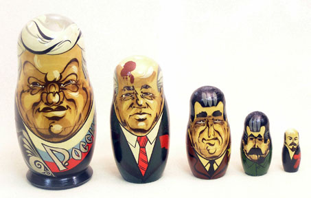 Buy Vintage Yeltsin Nesting Doll 5pc/5" at GoldenCockerel.com