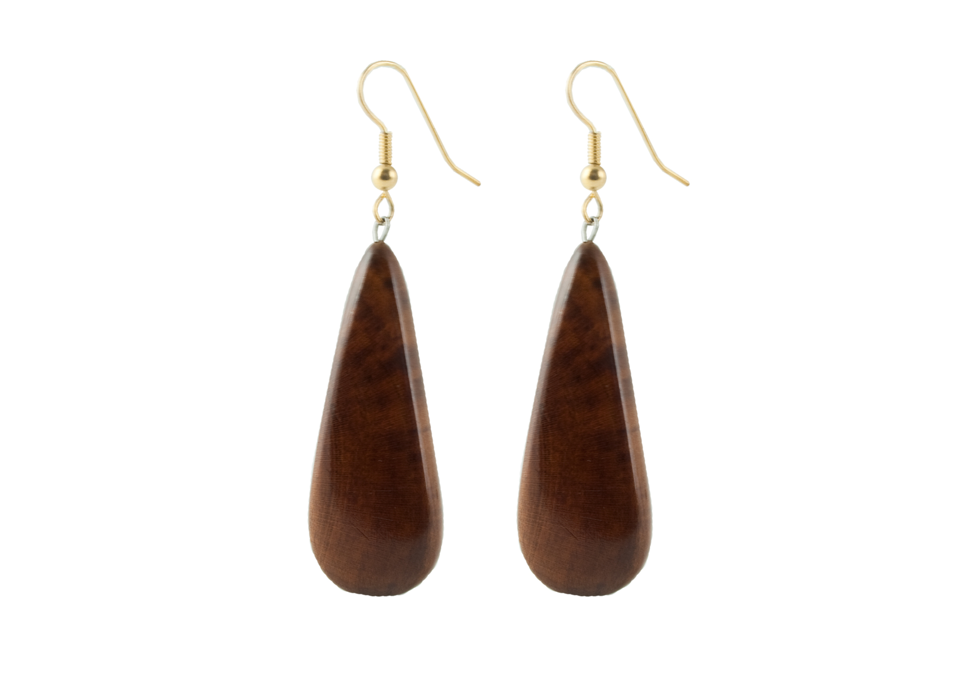 Buy Black Sea Earrings Wooden Brown Teardrop at GoldenCockerel.com