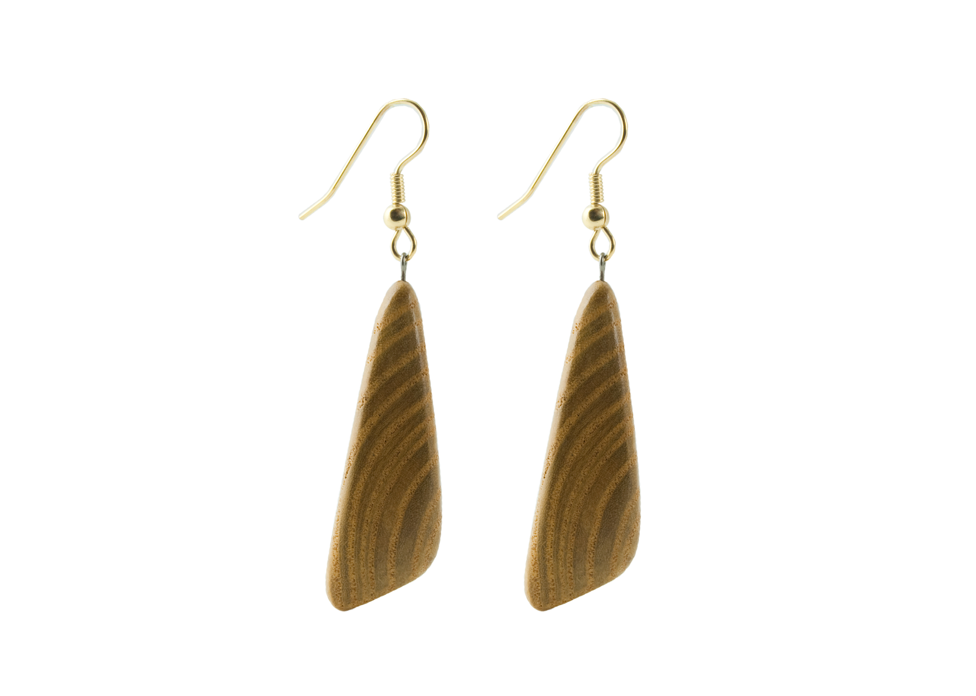 Buy Black Sea Wooden Earrings Asymmetrical Light at GoldenCockerel.com