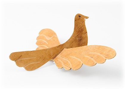 Buy Dove Birch Bark Ornament at GoldenCockerel.com