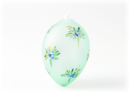 Buy Hand Painted Glass Egg Ornament at GoldenCockerel.com