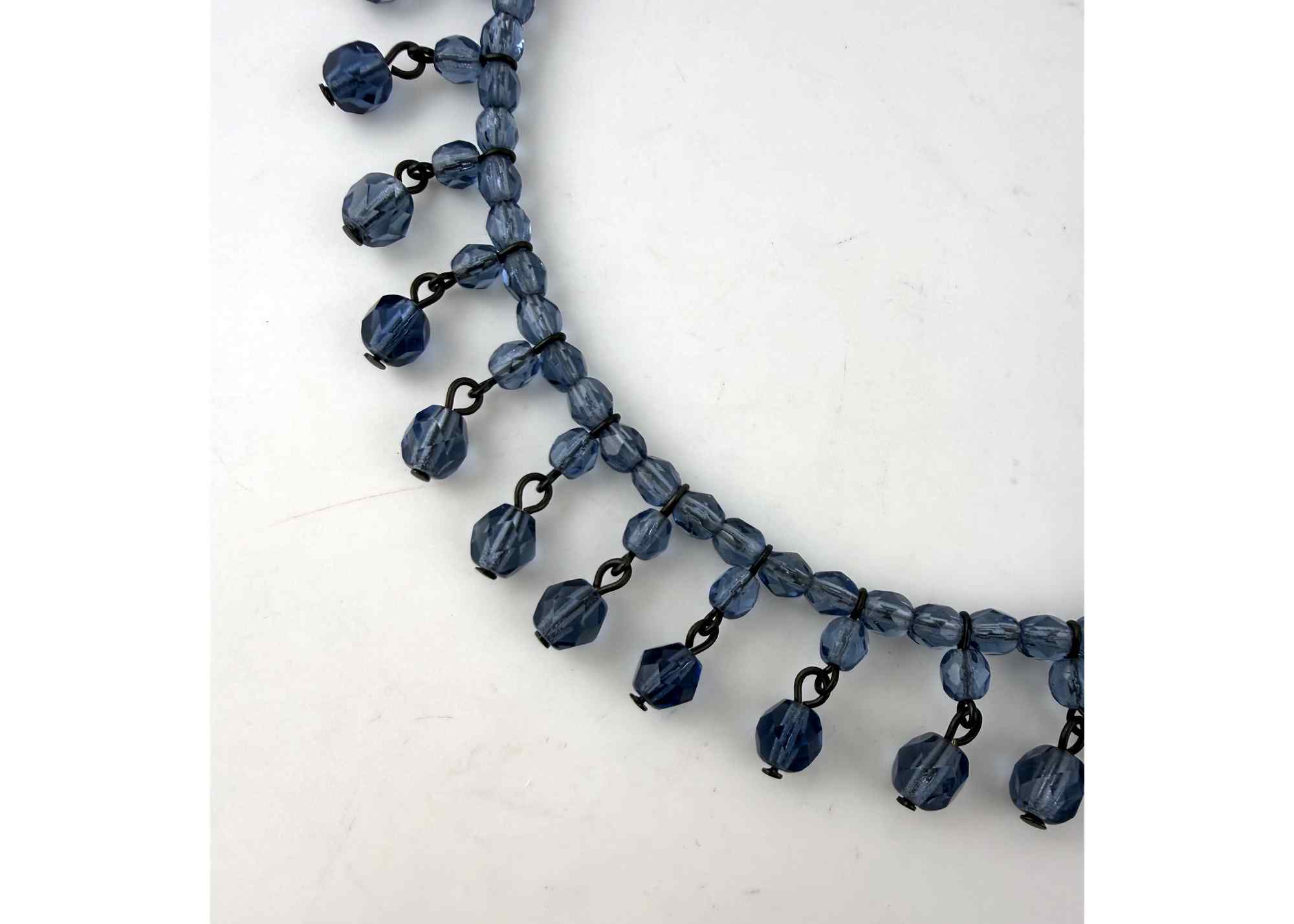 Buy Blue Beaded "Daria" Choker Necklace at GoldenCockerel.com